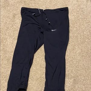 NIKE Black Cropped Adjustable Leggings